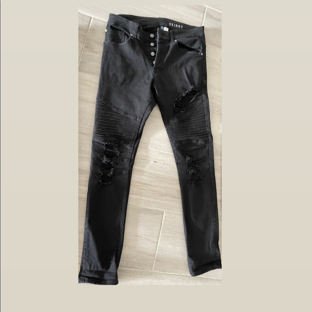H&M Mens Stylish Skinny Ripped Jeans